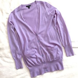 J. Crew Lilac V-Neck Cardigan